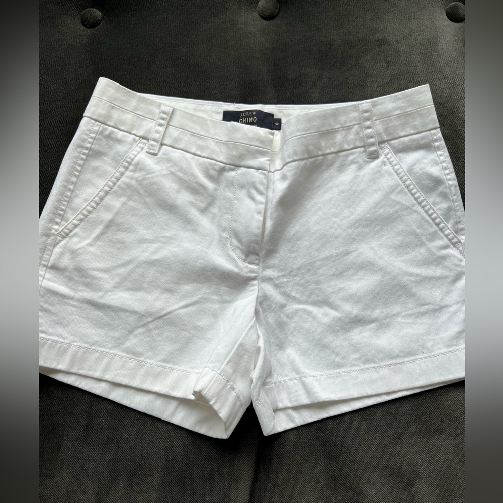 J. Crew Women’s White Chino Shorts